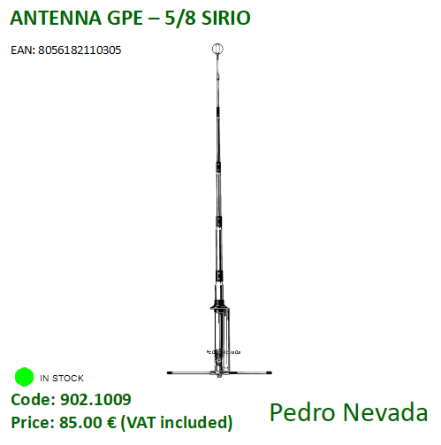 ANTENNA GPE - 5/8 SIRIO - Pedro Nevada