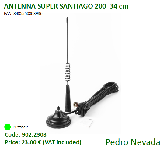 ANTENNA SUPER SANTIAGO 200  34 cm - Pedro Nevada
