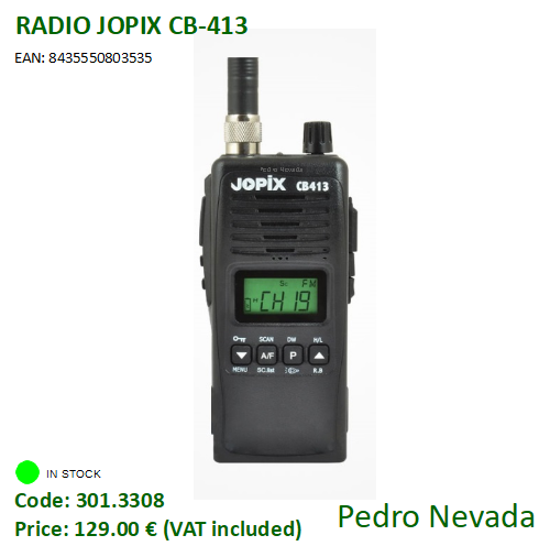 RADIO CB JOPIX CB-413 - Pedro Nevada