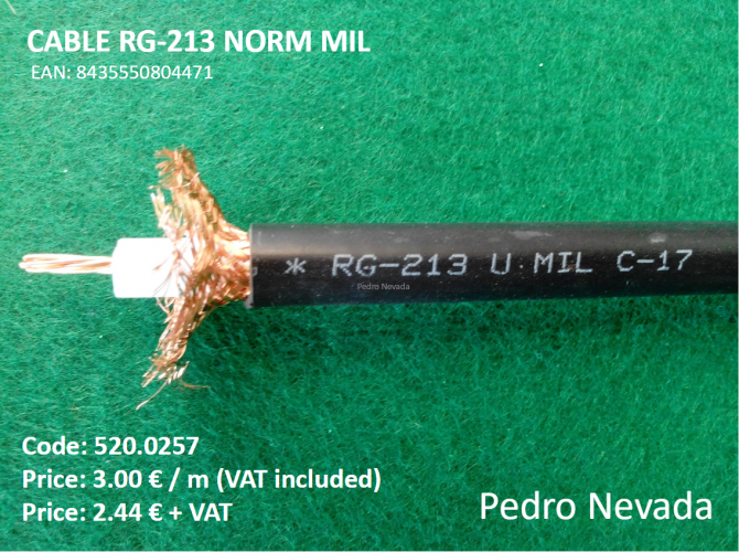 CABLE RG-213  NORM MIL - Pedro Nevada
