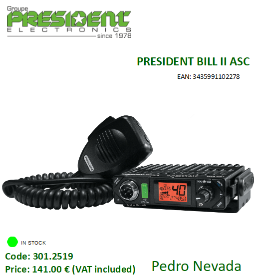 PRESIDENT BILL II ASC - Pedro Nevada